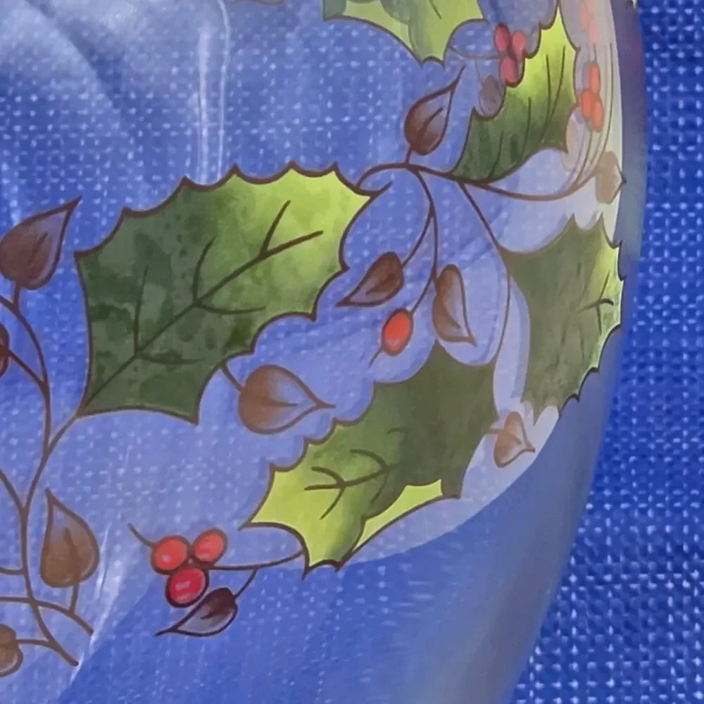 Royal Limited Holly Holiday Clear Glass Pitcher 8.5